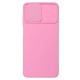 Funda De Gel De Silicona Samsung Galaxy A12 Rosa Con Protector De Cámara Y Ventana Deslizante