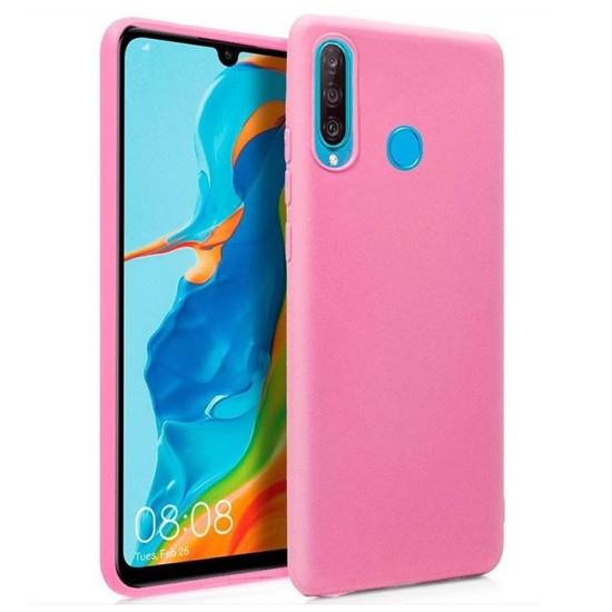 Funda De Gel De Silicona Huawei P30 Lite Rosa Robusta