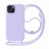 Apple Iphone 15 Lilac Silicone Case With String
