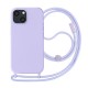 Apple Iphone 15 Lilac Silicone Case With String
