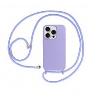 Apple Iphone 13 Pro Max Lilac Silicone Case With String