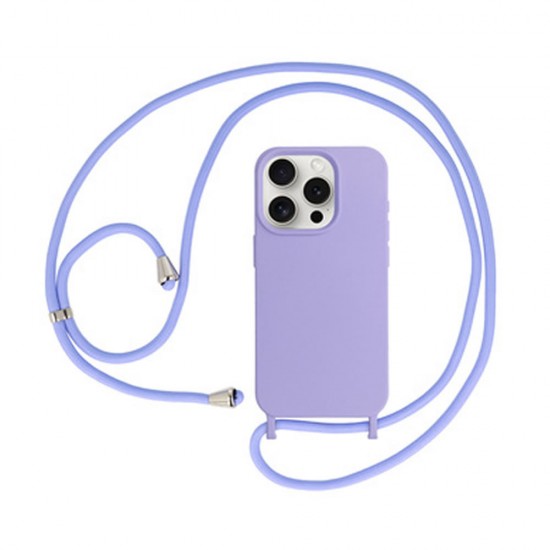 Apple Iphone 13 Pro Max Lilac Silicone Case With String