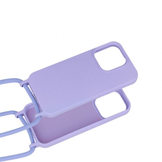 Apple Iphone 13 Pro Max Lilac Silicone Case With String