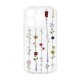 Apple Iphone 12 Pro Max Transparent Flower Design 4 Silicone Case With Camera Protector