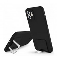 Funda De Silicona Apple Iphone 13 Pro Negra Con Protector De Cámara Y Soporte