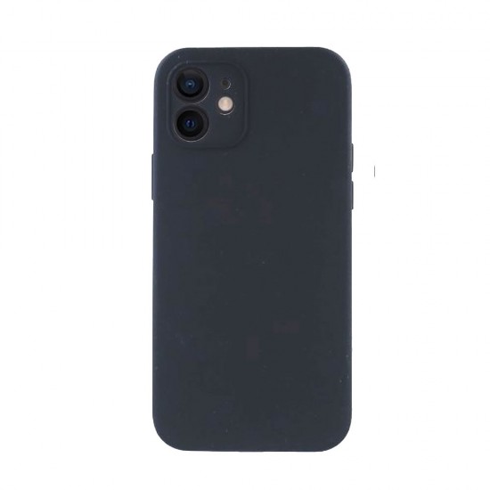 Funda De Silicona Apple Iphone 12 Negra Con Protector De Cámara