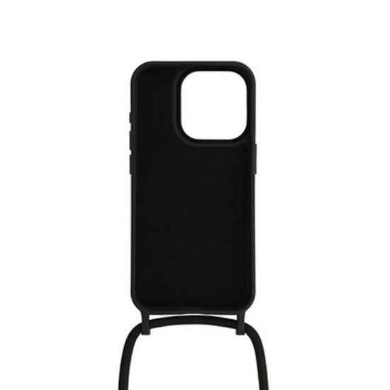 Capa Silicone Apple Iphone 14 Pro Preto Com Corda