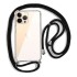 Apple Iphone 14 Pro Transparent Anti-Shock With Black Strap Hard Silicone Case