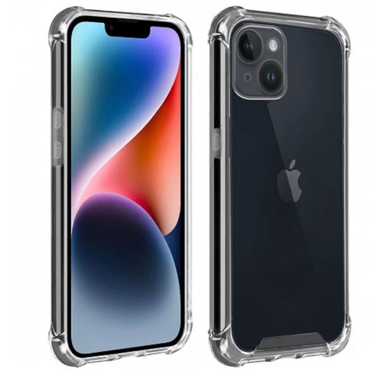 Funda De Silicona Dura Antigolpes Apple Iphone 14 Transparente