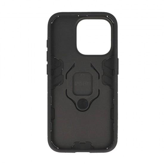 Funda De Silicona Antigolpes Armor Carbon Apple Iphone 15 Pro Max Negro Ring Armor