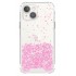 Funda De Silicona Apple Iphone 14 Bling Glitter Rosa Con Protector De Cámara