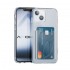 Apple Iphone 15 Transparent Hard Silicone Case With Card Holder