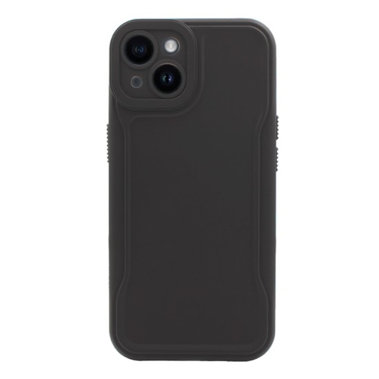 Apple Iphone 14 Black Silicone Hard Case With Camera Protector