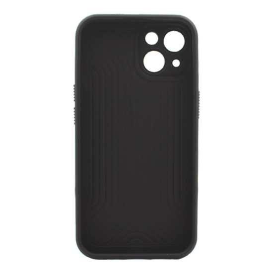 Funda Silicone Dura Apple Iphone 14 Negro Con Protector Camara