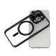 Apple Iphone 13 Pro Max Black Magsafe Hard Silicone Case With Camera Protector