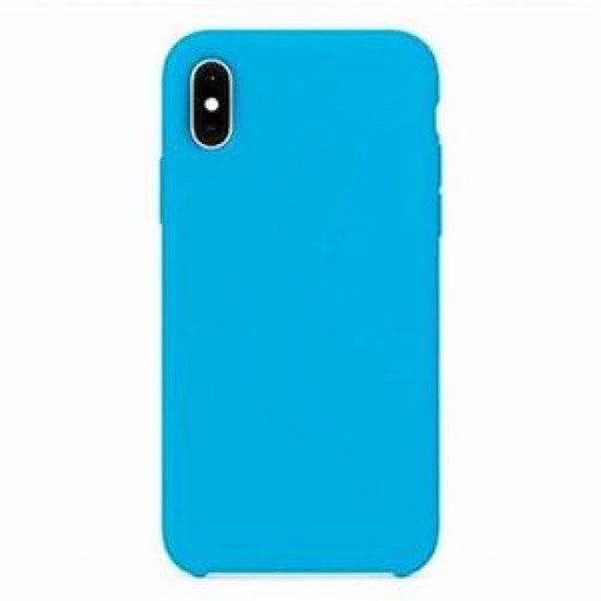 Capa De Silicio Duro Apple Iphone Xs Max Azul