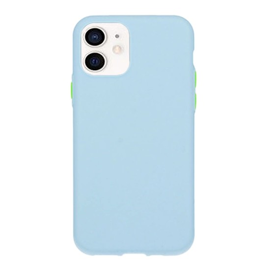 Hard Silicone Cover Apple Iphone 12 Mini 5.4 Blue Solid