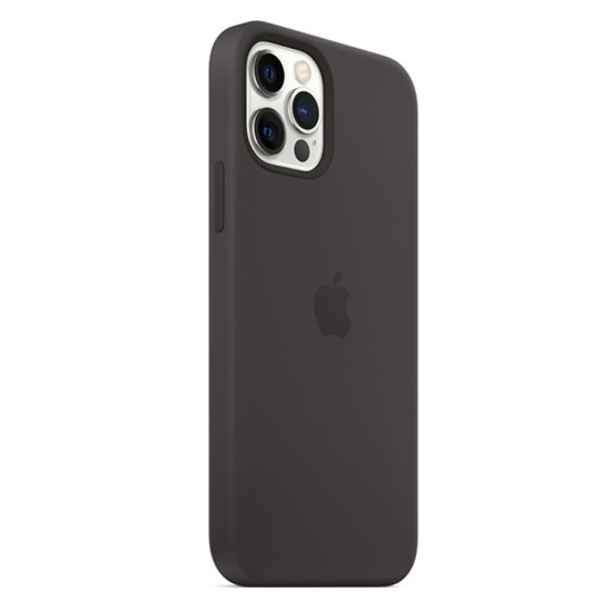 Funda De Gel De Silicona Apple Iphone 12 Pro Max Negro Premium