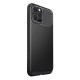 Funda De Gel De Silicona Carbon Apple Iphone 12 Pro Max Negra Auto Focus Vennus