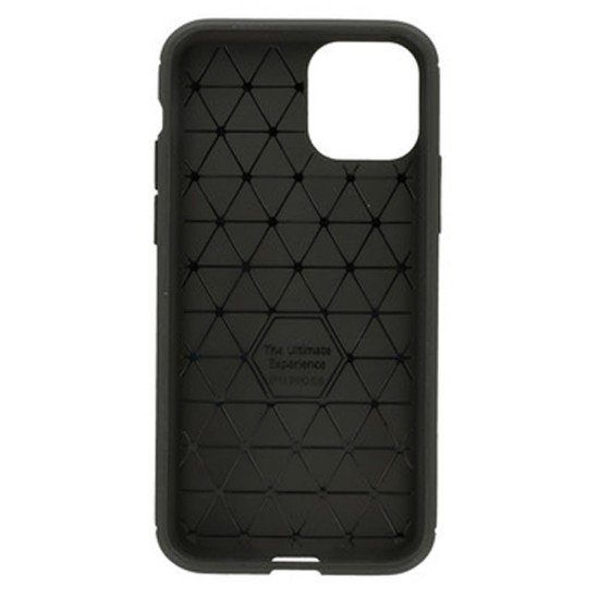 Funda De Gel De Silicona Carbon Apple Iphone 11 Negra Auto Focus Vennus