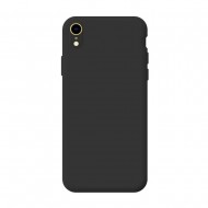 Capa Silicone Apple Iphone Xr Preto Com Protetor De Câmera Robusta