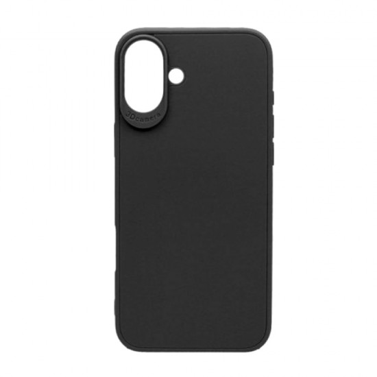 Capa Silicone Gel Apple Iphone 16 Plus Preto 3d Camera