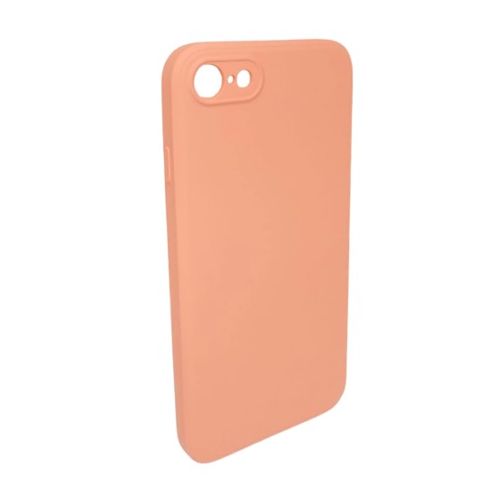 Funda De Gel De Silicona Apple Iphone 7/ 8/ Se 2020 Rosa Con Protector De Cámara