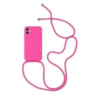 Apple Iphone 11 Pro Pink With Camera Protector Strap Silicone Gel Case