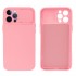 Capa Silicone Gel Apple Iphone 14 Pro Max Rosa Clara Com Protetor De Câmera E Janela Deslizante