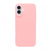 Capa Silicone Gel Apple Iphone 16 Rosa Clara 3d Camera