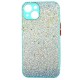 Funda De Gel De Silicona Apple Iphone 13 Verde Glitter Con Protector De Cámara