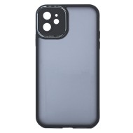 Funda De Gel De Silicona Bumper Apple Iphone 11 Negro Mate Con Protector De Cámara Elektro