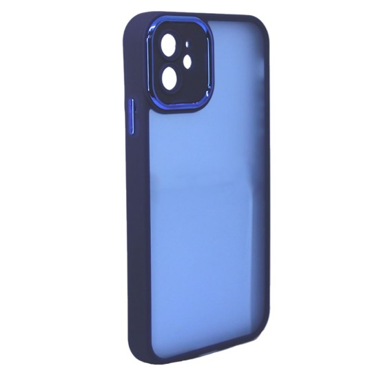 Apple Iphone 11 Mate Blue Bumper Silicone Gel Case With Camera Protector Elektro