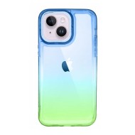 Apple Iphone 14 Plus Gradient Blue Green Bumper Silicone Gel Case Elektro