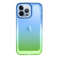 Apple Iphone 13 Pro Gradient Blue Green Bumper Silicone Gel Case Elektro