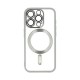 Apple Iphone 13 Pro Max Silver MagSafe Silicone Gel Bumper Case With Protective Camera Lens