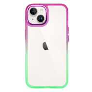 Funda De Gel De Silicona Bumper Apple Iphone 14 Verde Gradiente Elektro