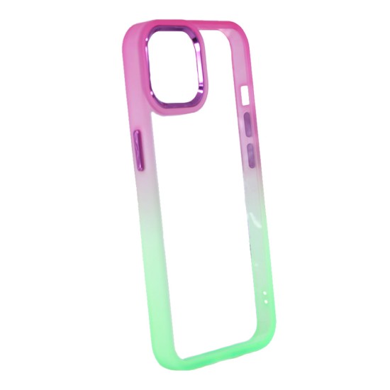 Funda De Gel De Silicona Bumper Apple Iphone 14 Verde Gradiente Elektro