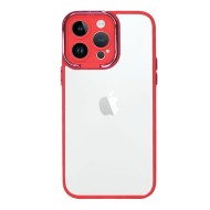 Apple Iphone 14 Pro Max Red Bumper Silicone Gel Case Elektro With Camera Protector