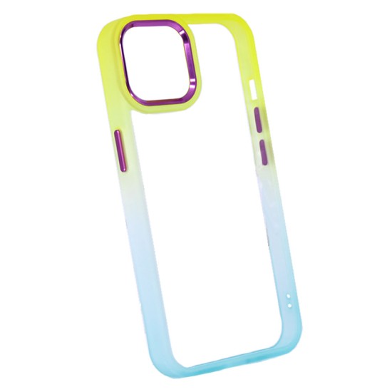 Funda De Gel De Silicona Bumper Apple Iphone 14 Amarillo Gradiente Elektro