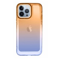 Funda De Gel De Silicona Bumper Apple Iphone 13 Pro Naranja Azul Gradiente Elektro