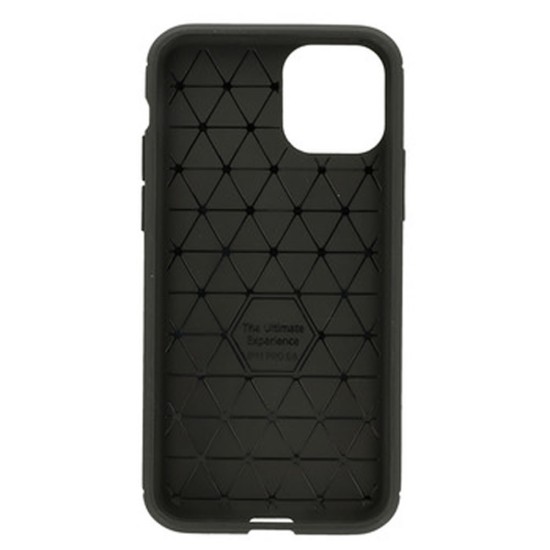 Funda De Gel De Silicona Carbon Apple Iphone 11 Pro Negra Auto Focus Vennus