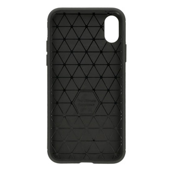 Capa Silicone Gel Carbon Apple Iphone X/Xs Preto Auto Focus Vennus