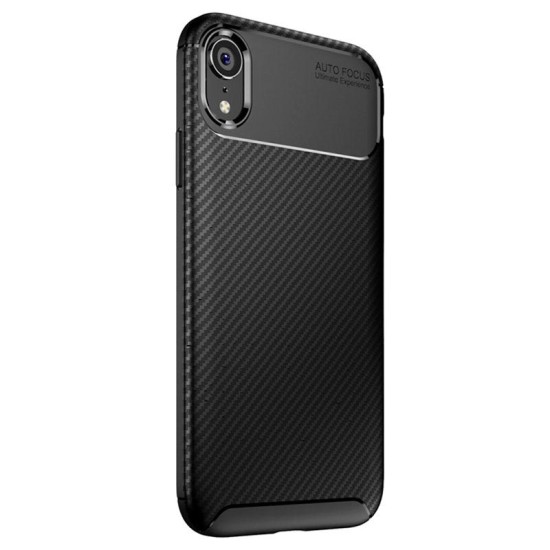 Funda De Gel De Silicona Carbon Apple Iphone Xr Negra Auto Focus Vennus