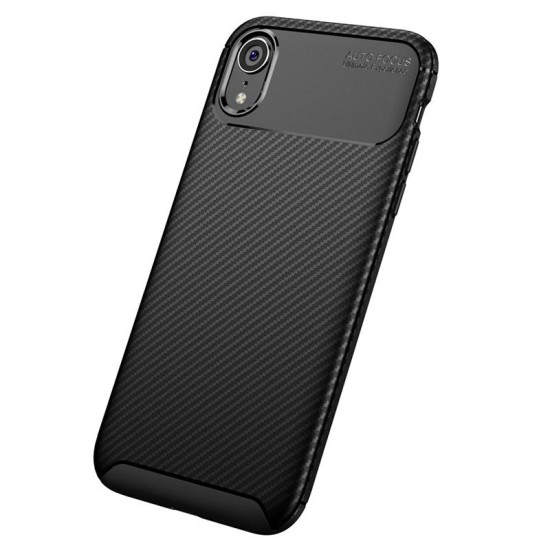 Apple Iphone Xr Black Auto Focus Vennus Carbon Silicone Gel Case