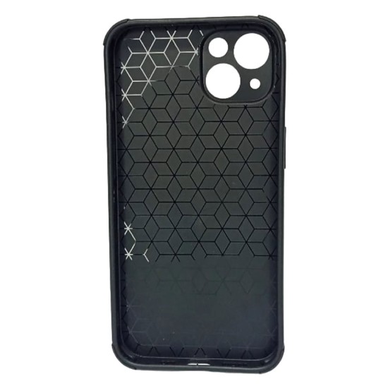 Funda De Gel De Silicona Apple Iphone 13 6.1" Flores Negro Protector De Cámara