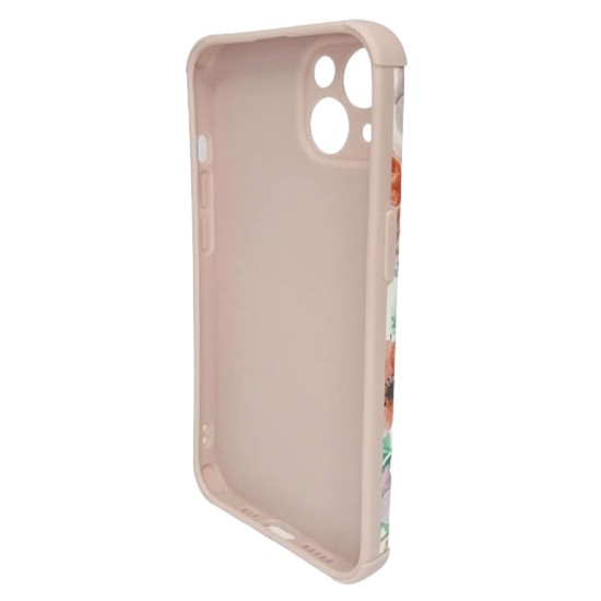 Capa Silicone Gel Com Desenho Flor Apple Iphone 13 6.1