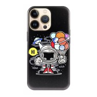 Funda De Silicona TPU Apple Iphone 13 Pro Negra Hi Robot