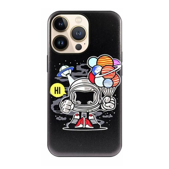 Funda De Silicona TPU Apple Iphone 13 Pro Max Negra Hi Robot