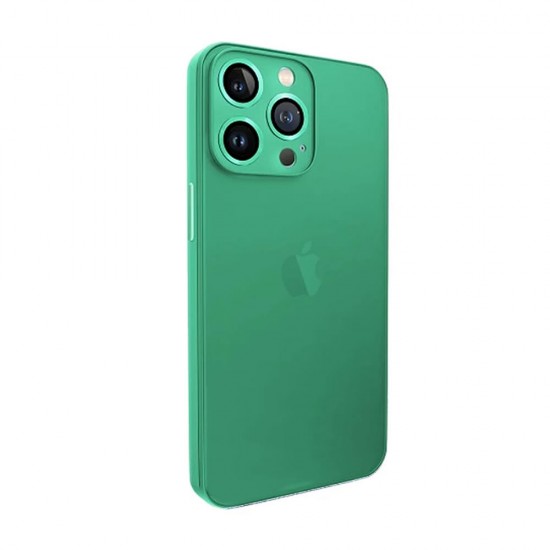 Funda De Silicona TPU Apple Iphone 14 Pro Verde Con Lente Protectora De Cámara